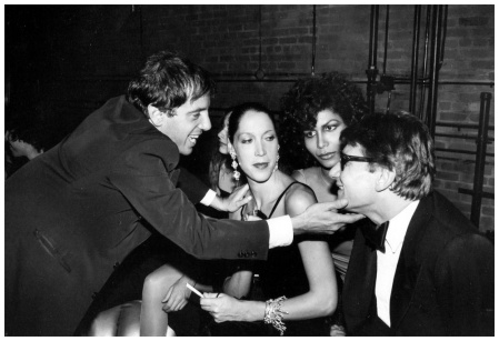 Steve Rubell, Marina Schiano and Yves St. Laurent at Studio 54, 1978 (Robin Platzner)
